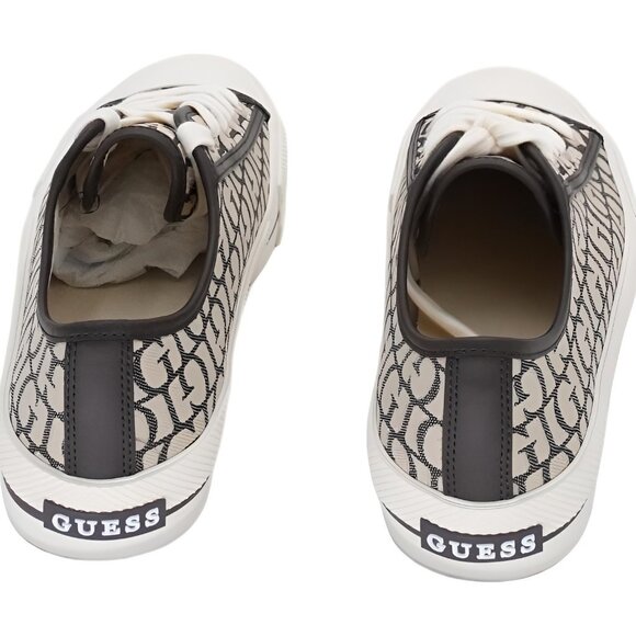 GUESS Carey Jacquard Logo Lace-Up Sneakers Dark Brown Size 9M - Picture 3 of 6